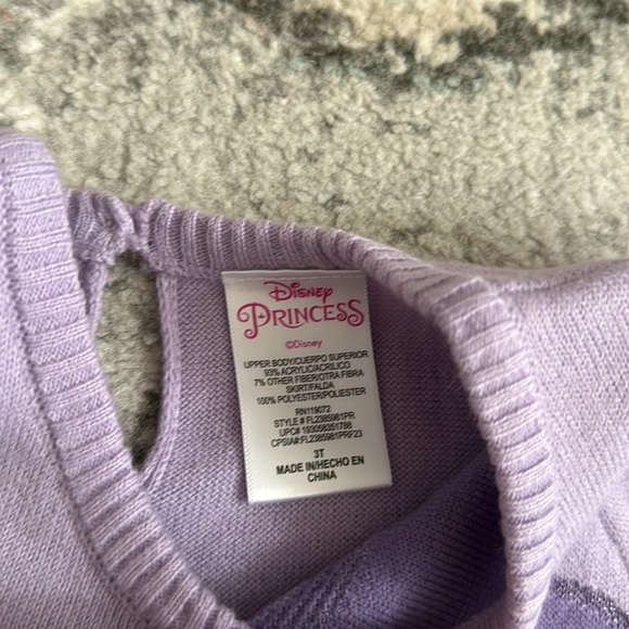 Toddler Girl Little Mermaid Sweater Dress - Picture 4 of 7